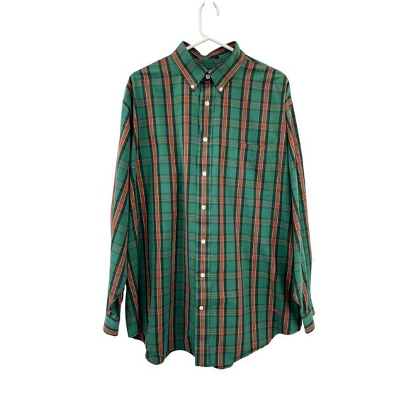 Daniel Cremieux Other - Daniel Cremieux Shirt Mens XL Used Plaid Cotton Button Down Green Red